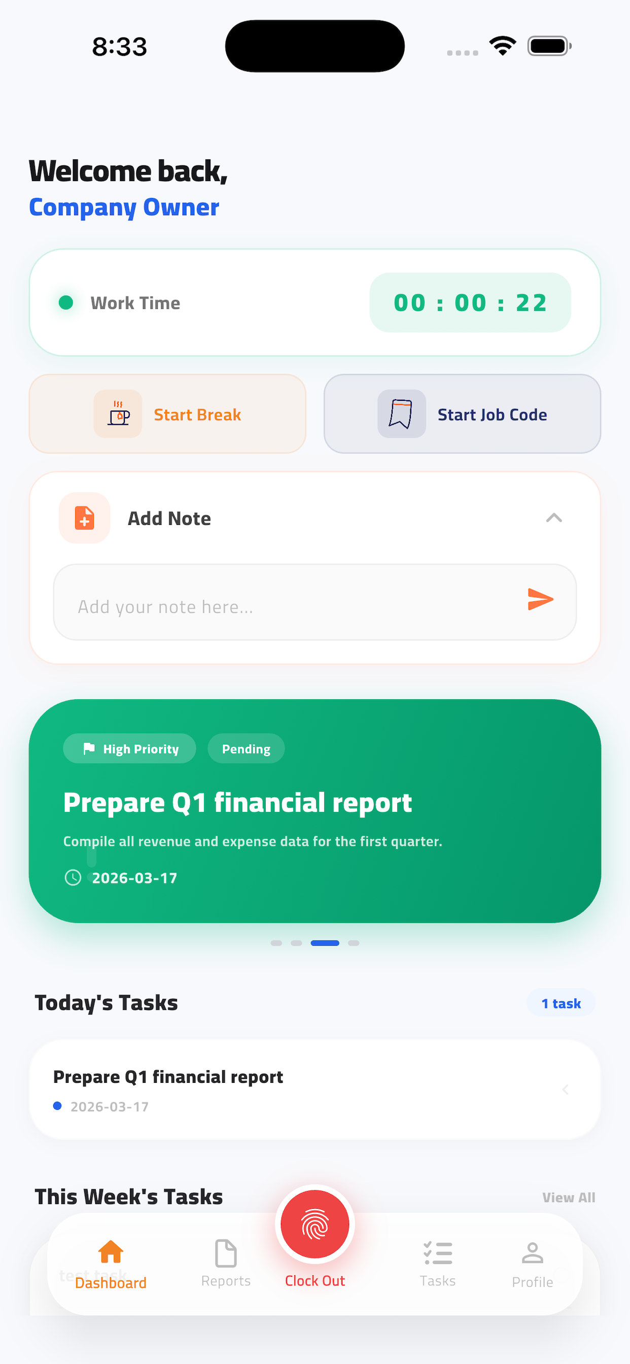 PassMH Mobile App Dashboard