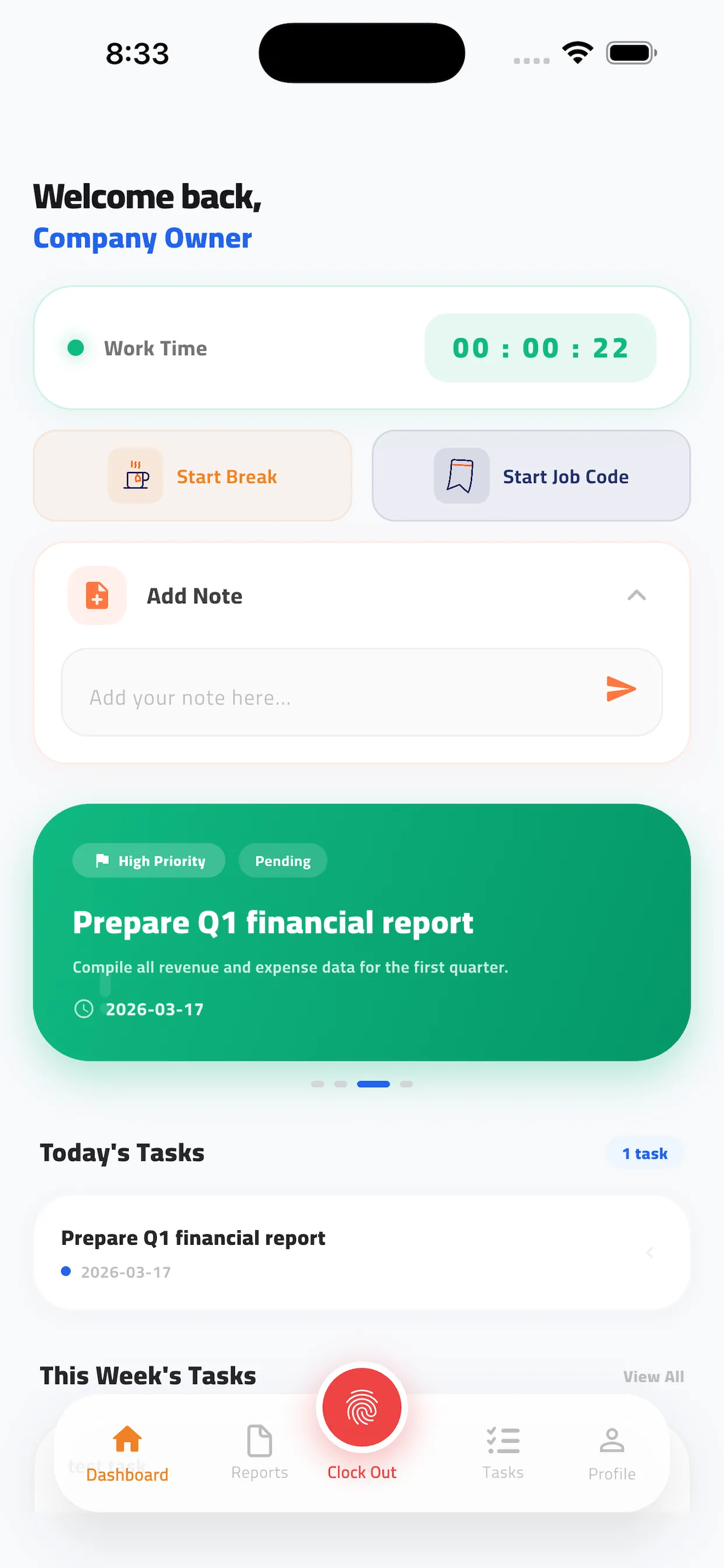 PassMH Mobile App Dashboard